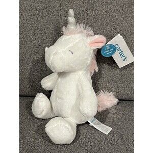 Carters Plush Unicorn White Pink Baby Lovey Wind Up Musical Toy Twinkle Star New